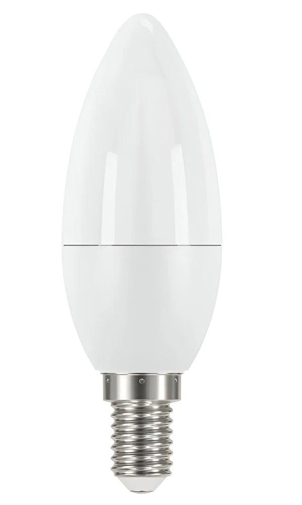 LED lemputė E14 230V 5W 470lm, žvakės formos, šiltai balta, 2700K, EMOS