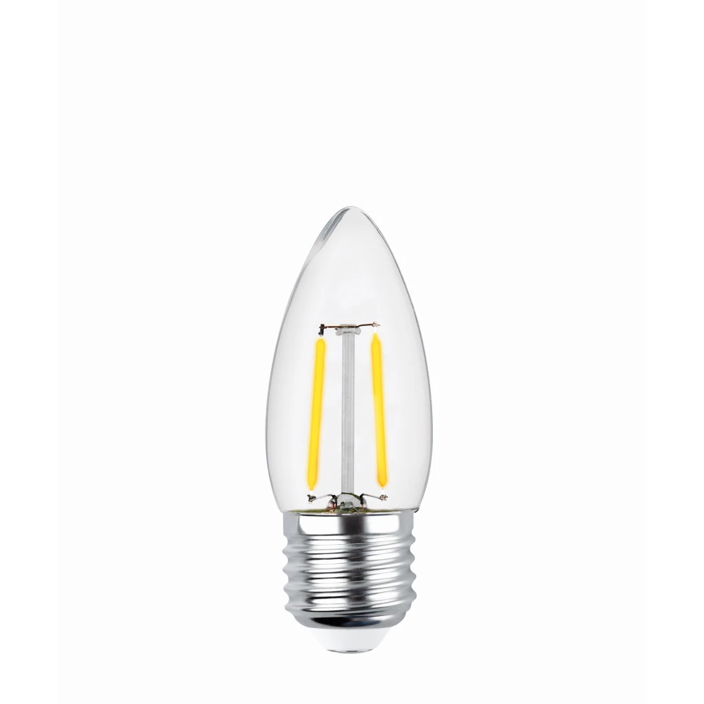LED lemputė Kaitinimas E27 C35 2W 230V 2700K 250lm COG skaidrus Forever Light