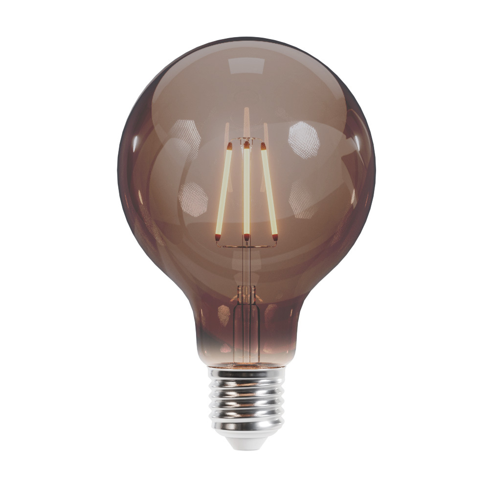 Plastrol LED lemputė Kaitinimas E27 G95 4W 230V 2000K 400lm COG dūminis Forever Light