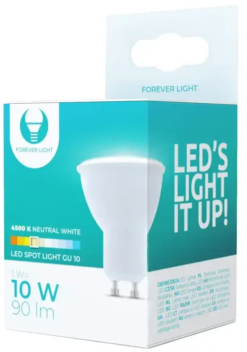 LED lemputė GU10 1W 230V 4500K 90lm Forever Light