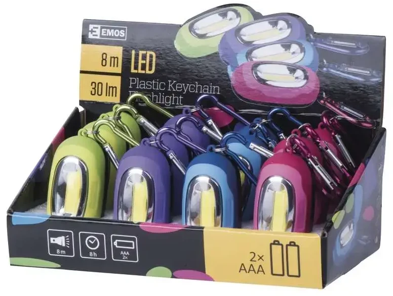 Lukturitis LED ar karabini COB 30lm ar migosanas funkciju 2xAAA EMOS