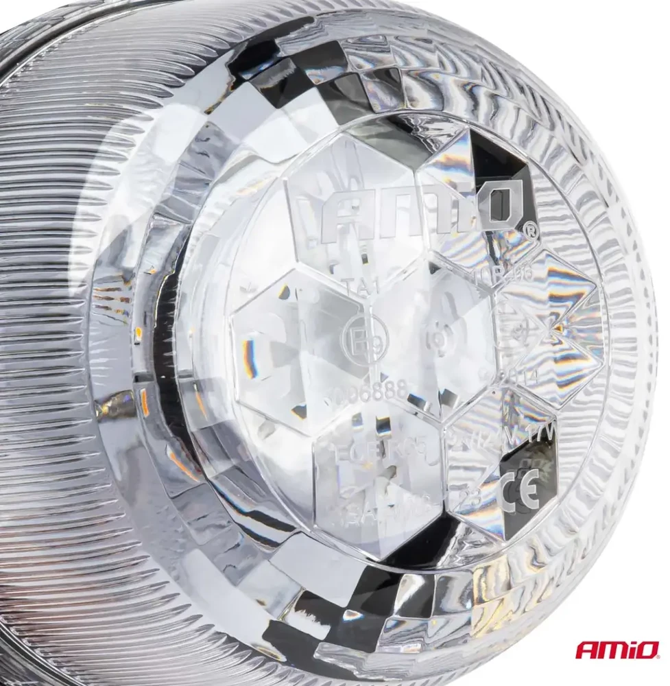 LED įspėjamasis žibintas 24 LED W25M 12V 24V AMIO-03340