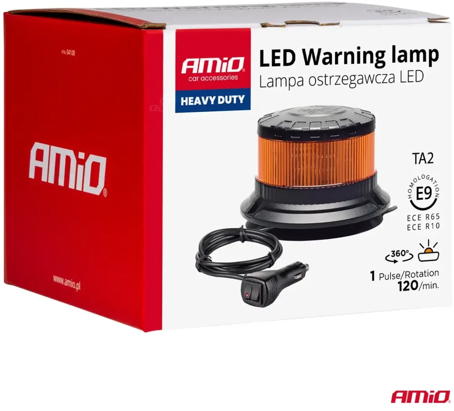 LED įspėjamoji lempa W28M 12V 24V AMIO-04105