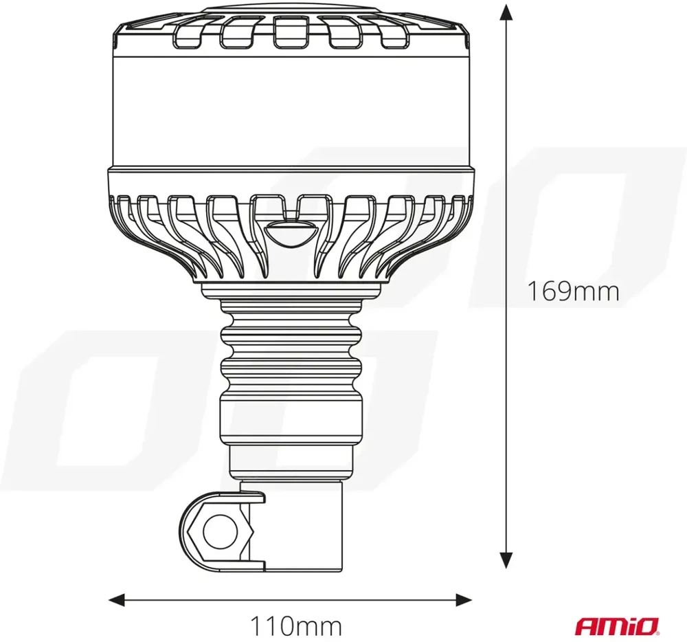 LED įspėjamoji lempa W28P 12V 24V AMIO-04107