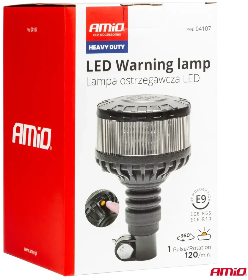 LED įspėjamoji lempa W28P 12V 24V AMIO-04107