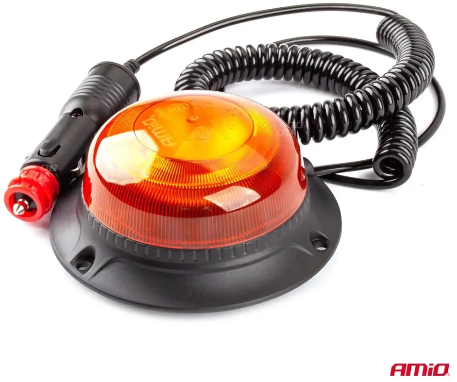 LED įspėjamoji lempa su magnetu W21m R65 R10 18LED 12/24V IP56 AMIO-02925