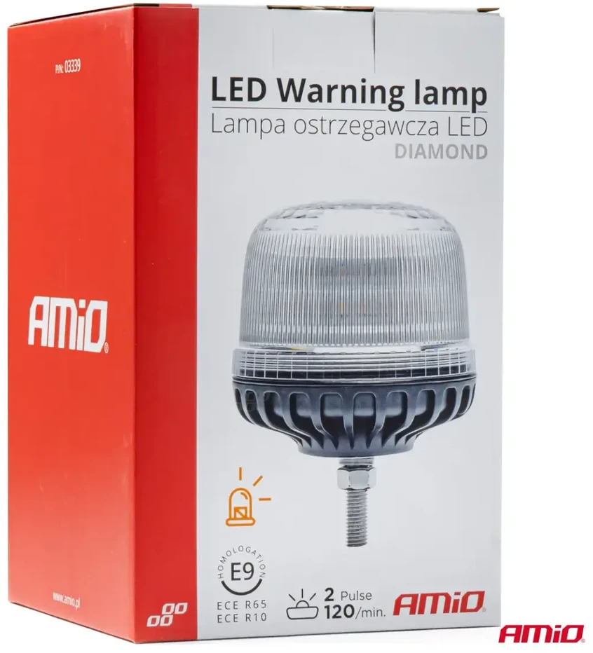 LED įspėjamasis žibintas W25SB 12V 24V AMIO-03339