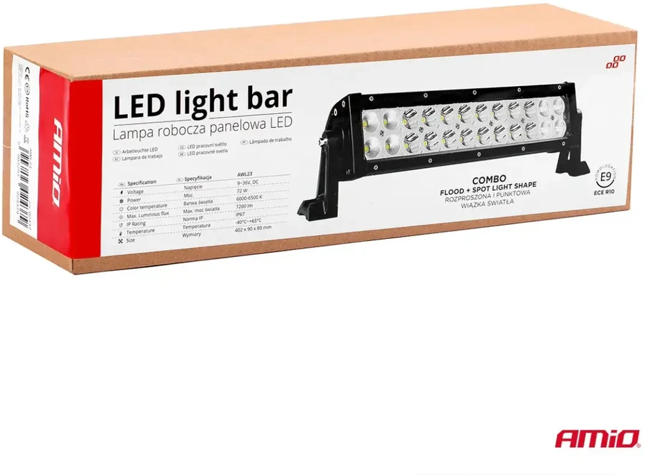 Amio Darbinis šviesos baras AWL23 24LED COMBO 9-36V, 1 vnt.