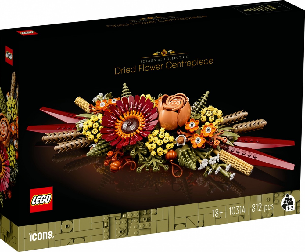 NAUJIENA! LEGO Icons Džiovintų gėlių puošmena 10314
