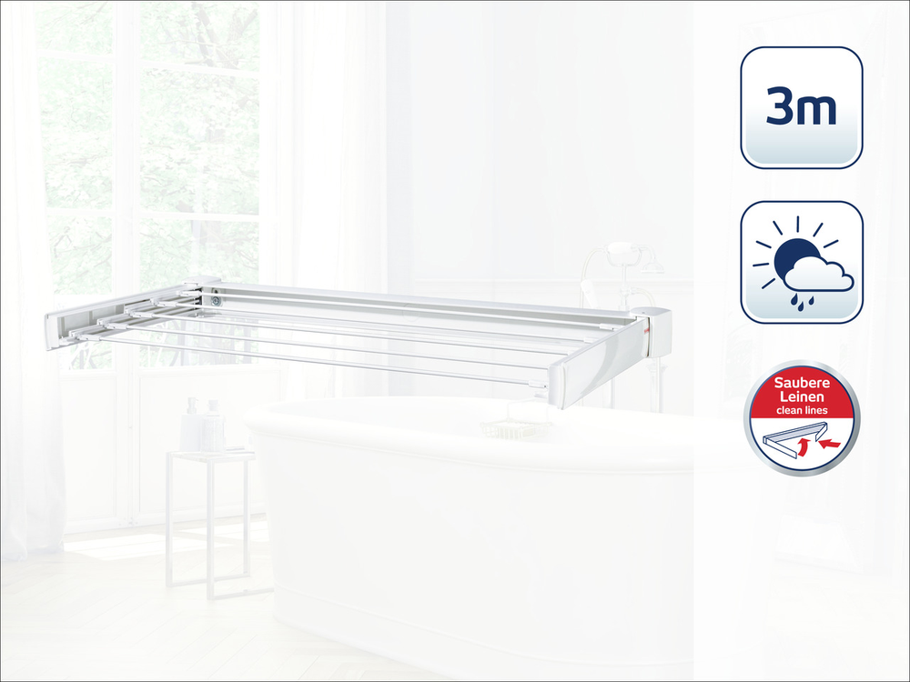 Leifheit Prie sienos mont. drab. džiovyklė Telegant 30 Protect, 83306