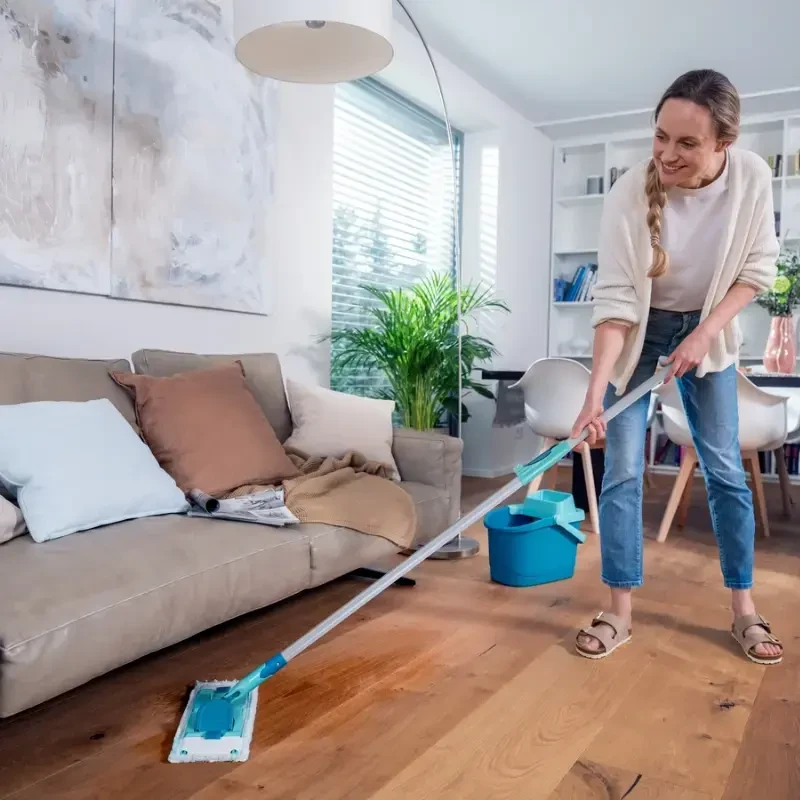 Leifheit 55512 PowerClean M grindų šluostė Micro Duo su teleskopiniu kotu