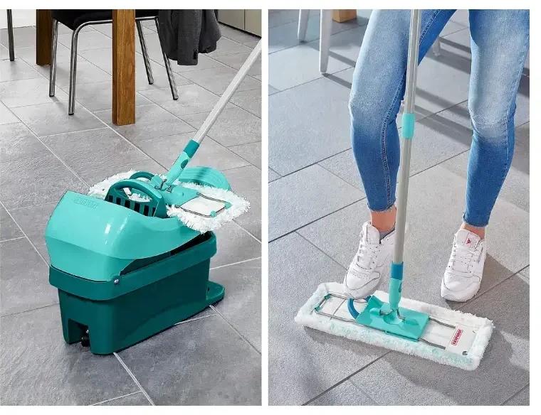 Leifheit grindų valymo kibiras Profi XL Mobile + pakaitinė šluostė Profi XL Superduster