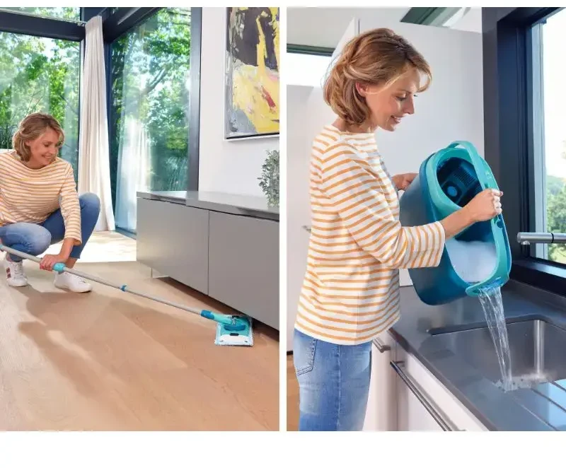 Leifheit 52127 rinkinys - šluostė ir kibiras „Clean Twist M Ergo“ + NEMOKAMAS itin stiprus grindų valiklis 1 l