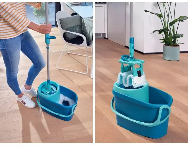 Leifheit 52127 rinkinys - šluostė ir kibiras „Clean Twist M Ergo“ + NEMOKAMAS itin stiprus grindų valiklis 1 l
