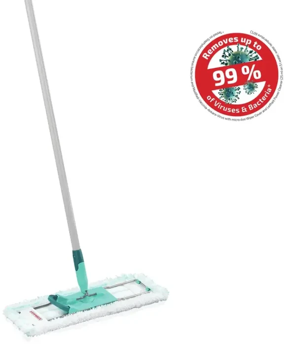 Grindų šepetys "Profi MicroDuo" su metaliniu kotu (42 cm)