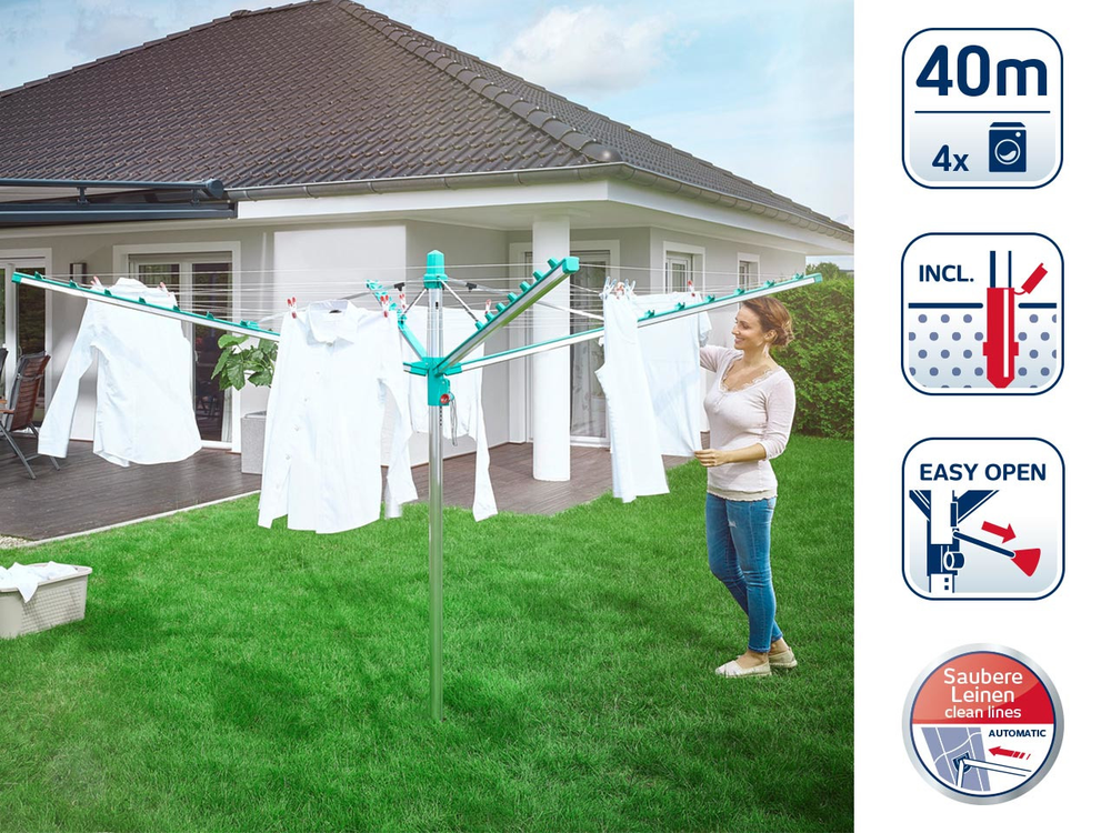 Linomatic 400 Džiovintuvas na pranie Leifheit Linomatic 400 Easy, modelis - 85285 ...