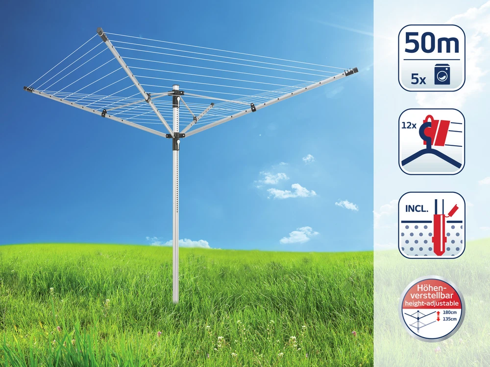 Leifheit Sukama drabužių džiovyklė LinoPush 500 Juodas, 85360