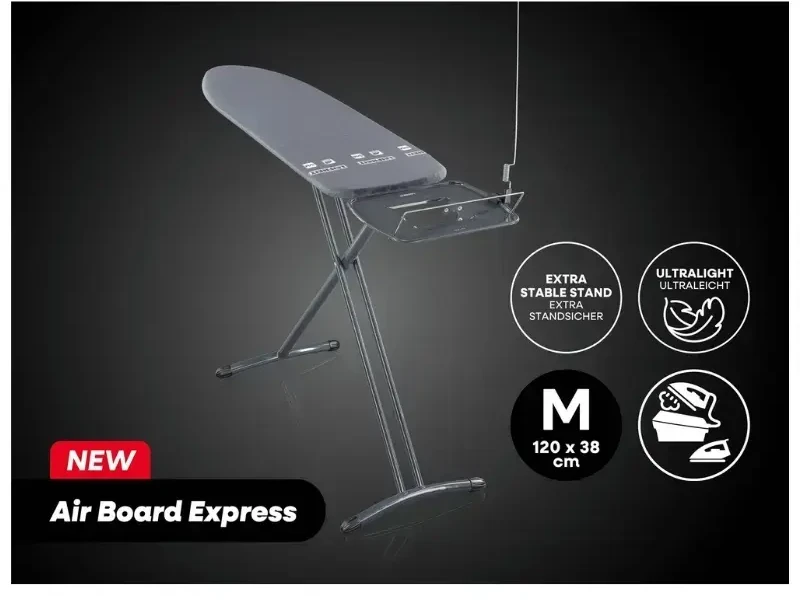 Leifheit Lyginimo lenta Air Board Express M Juodas 120x38cm