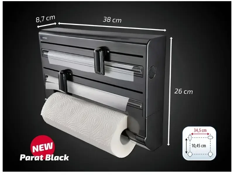 Leifheit Paper, foil, filmas holder Parat Juodas