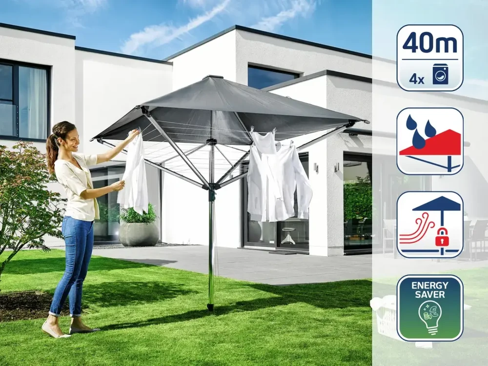 Leifheit | Burės, dengtos Rotejs LinoProtect 400 4006501821003 | Pilka