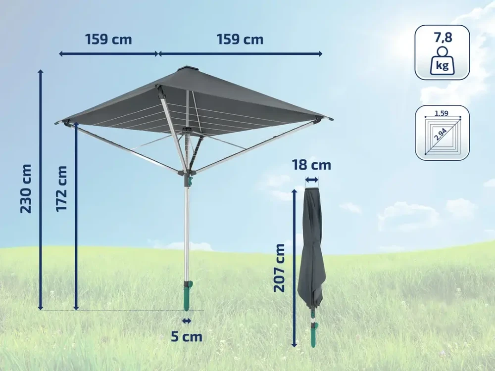 Leifheit | Burės, dengtos Rotejs LinoProtect 400 4006501821003 | Pilka