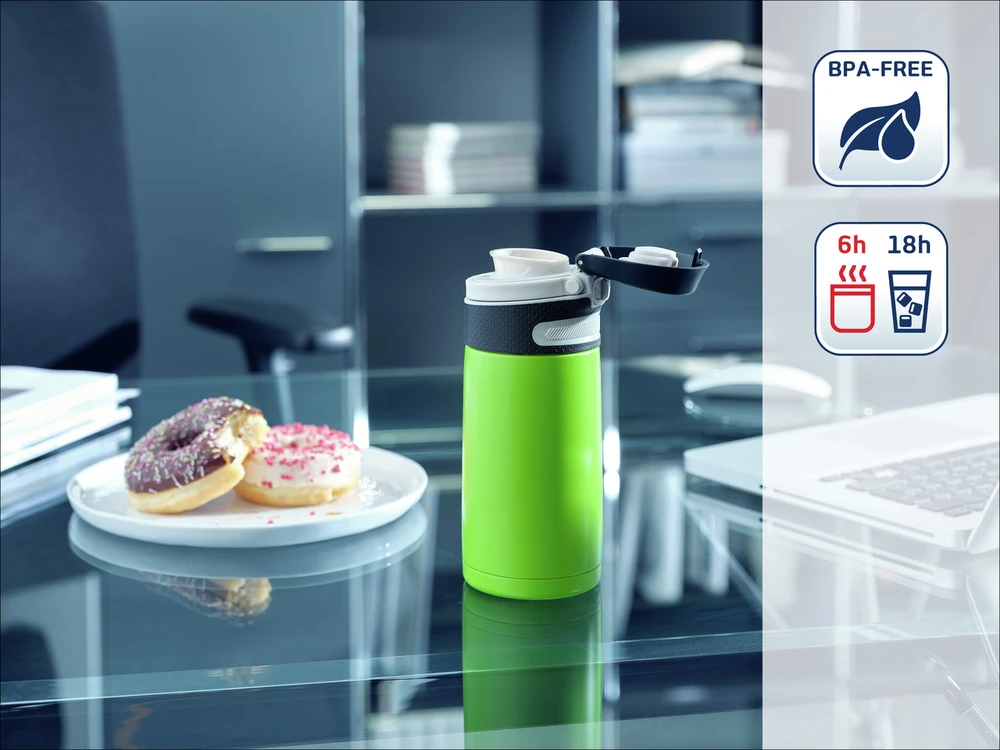 Leifheit 03249 travel mug 350 ml Juodas, Žalias Nerūdijantis plienas