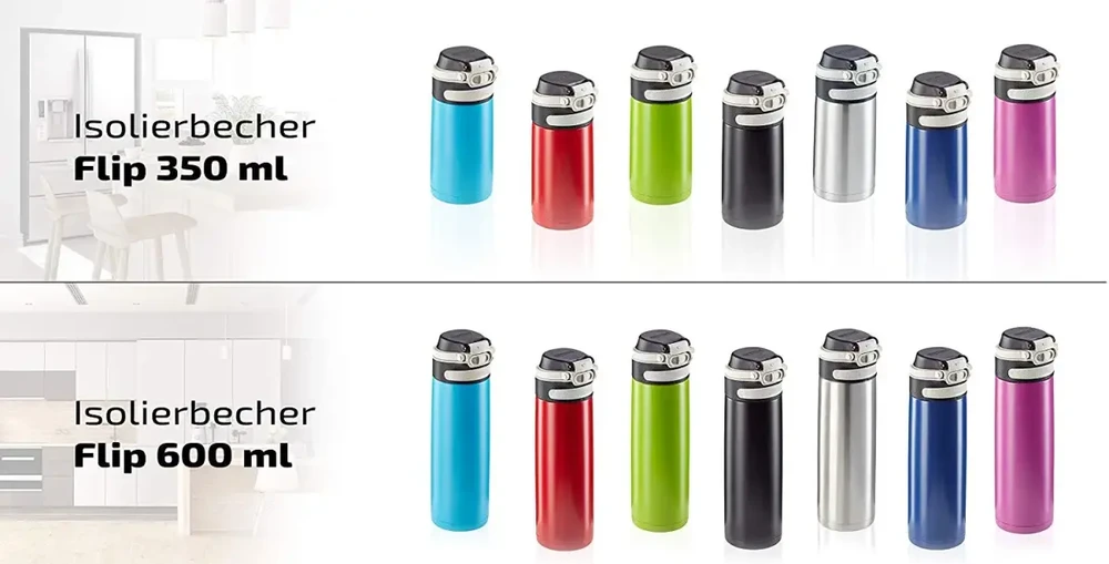 Leifheit Leifheit 3244 Flip Termo puodelis 350 ml Sidabrinė