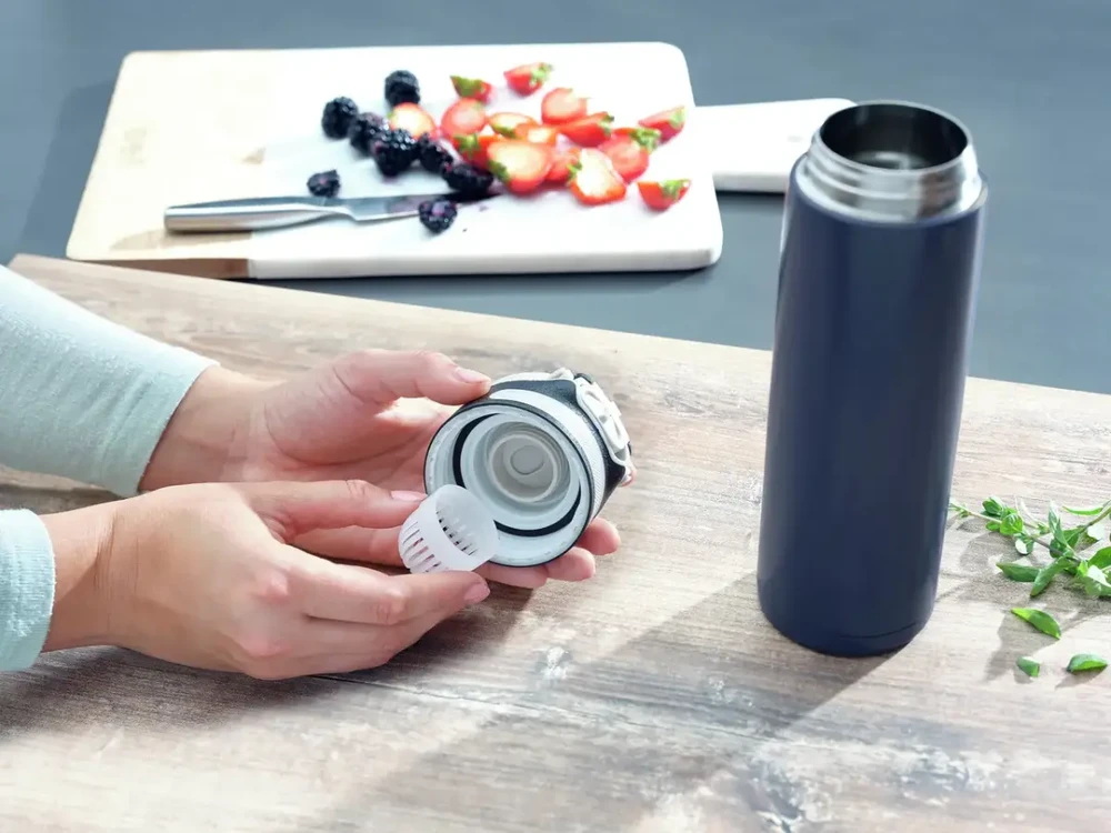 Leifheit 03275 travel mug 600 ml Juodas, Mėlyna Nerūdijantis plienas