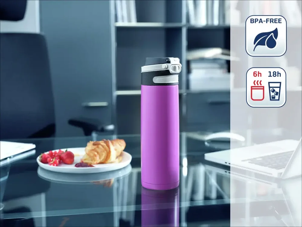 LEIFHEIT Thermos Flip 600ml violetinė