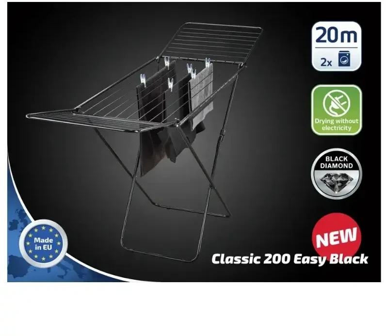 Leifheit džiovyklė Classic 200 Easy Juodas