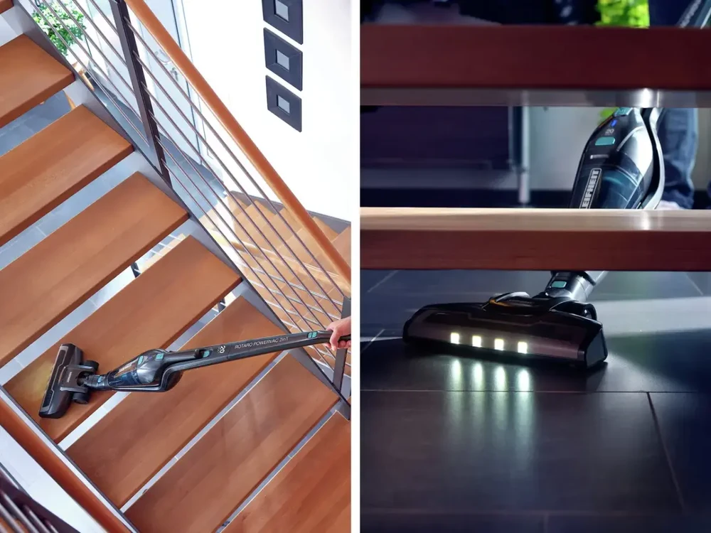 Dulkių siurblys Leifheit Rotaro PowerVac 2in1 20V Bagless Juodas, Mėlyna