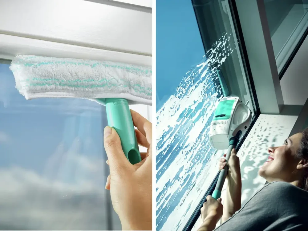Leifheit Window vacuum cleaner, Baltas/žalias, Cordless