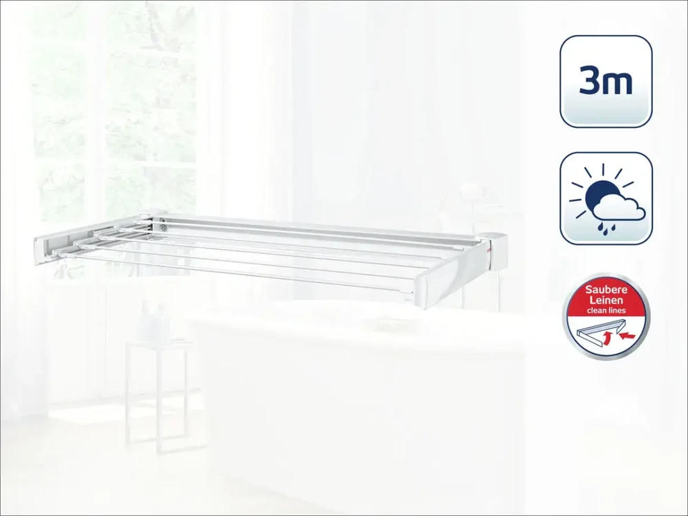 Leifheit Prie sienos mont. drab. džiovyklė Telegant 30 Protect, 83306