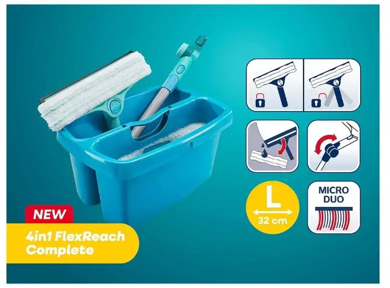 Leifheit langų valymo rinkinys 4in1 FlexReach