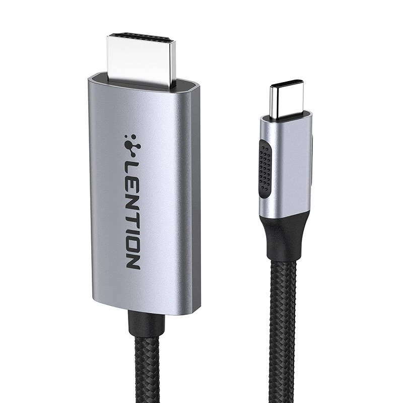 Lention USB-C į HDMI adapteris su pintos tekstūros laidu