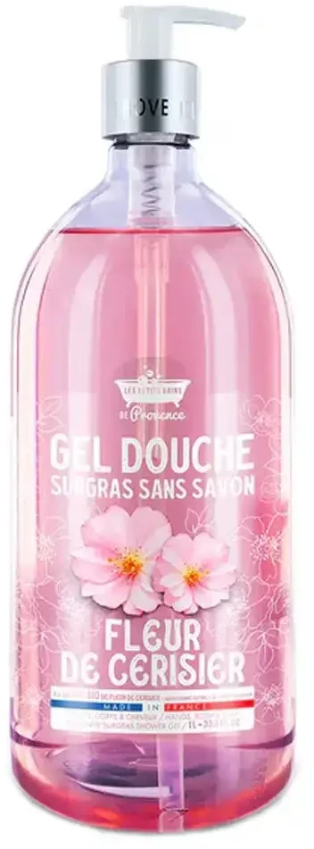 Les Petites Bains de Provence Cherry Blossom Dušo želė For Sensitive Skin, 1000 ml