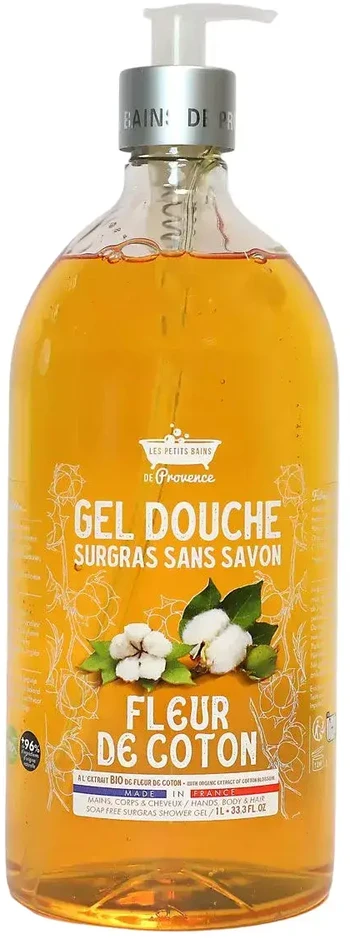 Les Petites Bains de Provence Fleur de Coton Dušo želė For Sensitive Skin, 1000 ml