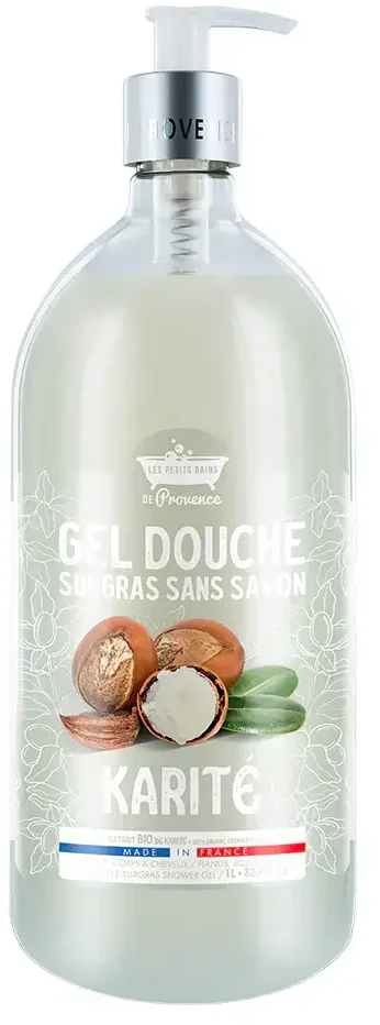 Les Petites Bains de Provence Karite Dušo želė For Sensitive Skin, 1000 ml