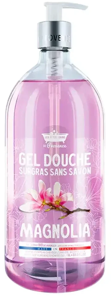 Les Petites Bains de Provence Magnolia Dušo želė For Body Face & Hair For Sensitive Skin, 1000 ml