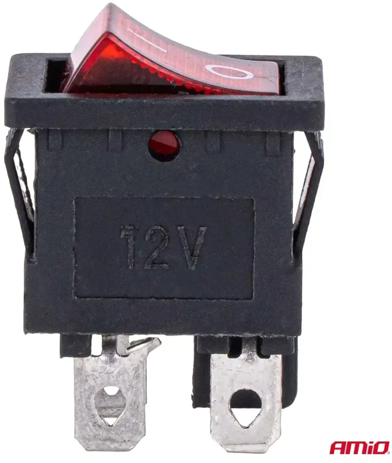 Rotorinis jungiklis su raudonu apšvietimu 20a 12v 24v amio-04440