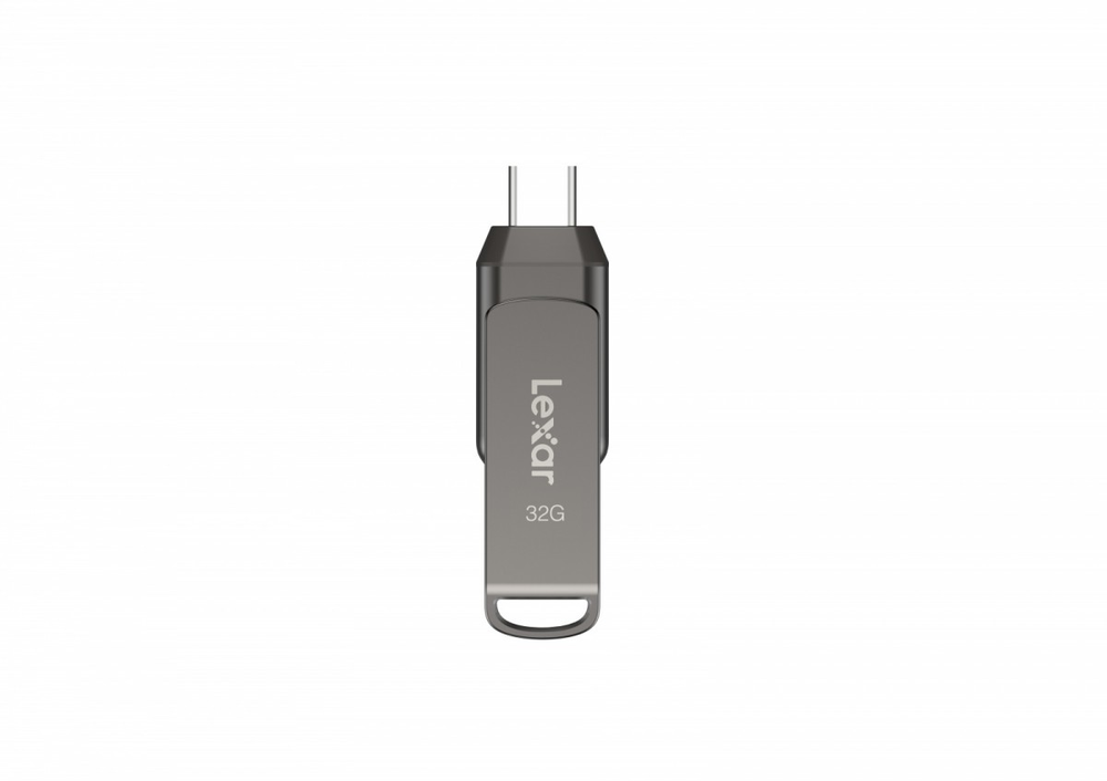 Lexar | 2 viename USB atmintinė, kurios skaitymo greitis siekia 100 MB/s | „JumpDrive Dual Drive D400“ | 32 GB | C ir A tipo USB 3.1 | Pilkas