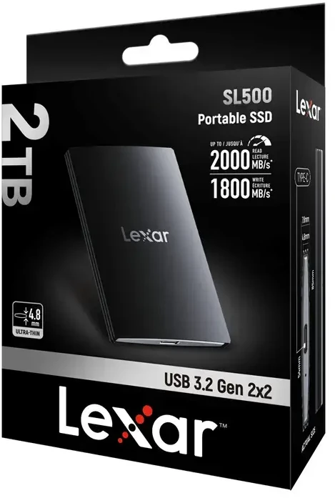 Kietasis diskas „Lexar SL500 2TB“ nešiojamasis SSD diskas