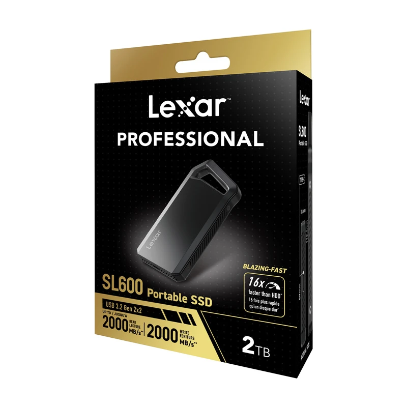 Kietasis diskas Nešiojamas SSD - Lexar SL600 2TB 2000MB/s USB Type-C ir USB Type-A 256-bit AES šifravimas