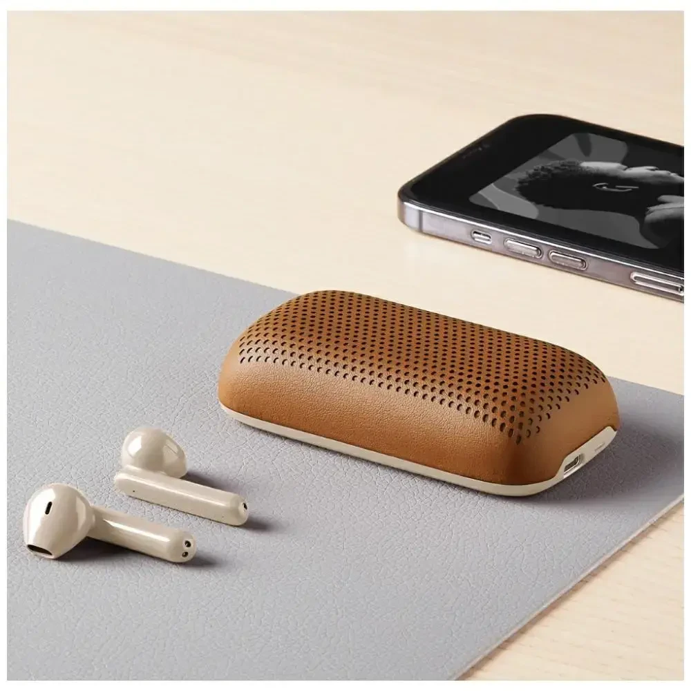 „Lexon Speakerbuds“ belaidės ausinės su „Bluetooth“ garsiakalbiu, camel LA127C