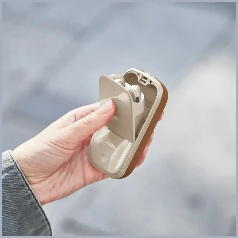 „Lexon Speakerbuds“ belaidės ausinės su „Bluetooth“ garsiakalbiu, camel LA127C