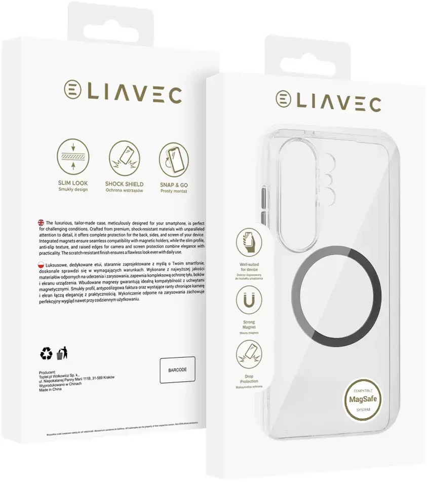 Liavec Pure dėklas telefonui Samsung Galaxy S26 Ultra pilkas