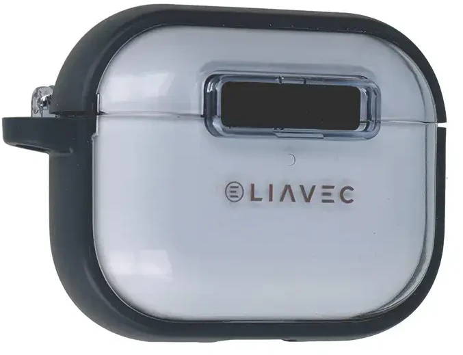 Liavec SlideLock dėklas telefonui AirPods Pro 3 transparent-mėlynas