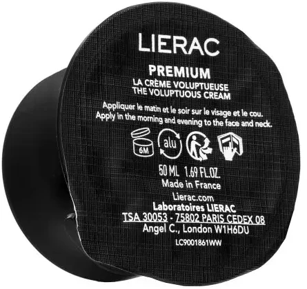Lierac Premium The Voluptuous Kreminis Refill veido kremo papildymas, 50 ml