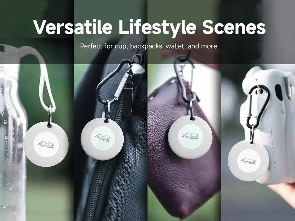 „Lifemate GPS Bluetooth LifeTag Tracker HD-P16-3 Android“ + baltas raktų pakabukas