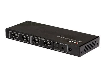AV Jungiklis - LINDY 2x2 HDMI 18G Matrix Sujungimas ir Perjungimas, 4096x2160@60Hz, Juodas
